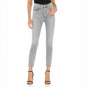 AGOLDE Nico High Rise Skinny Jeans | Model Off Duty Capsule Denim | Gray | Size